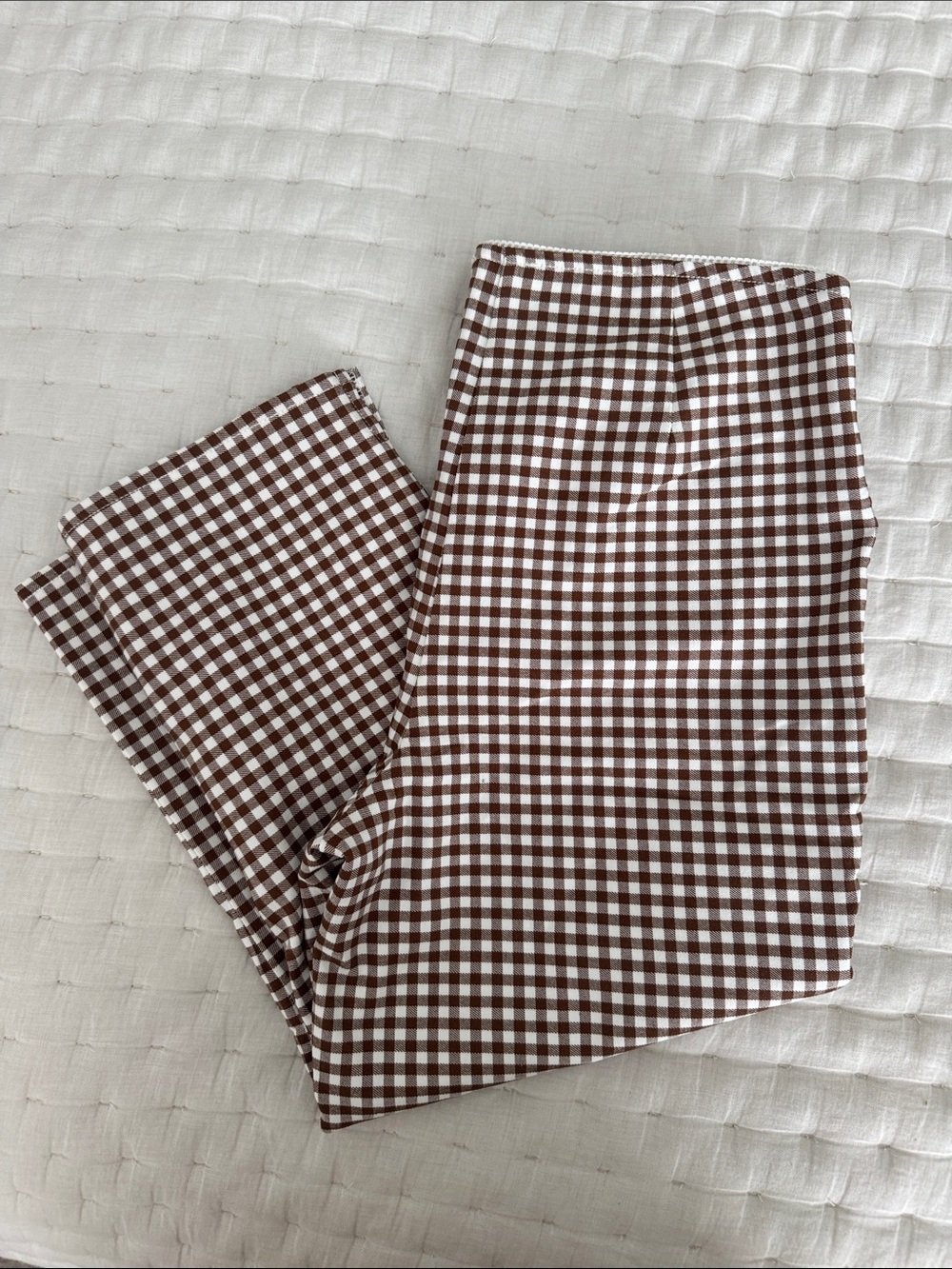 Kimchi Blue Brown and White Gingham Capris
